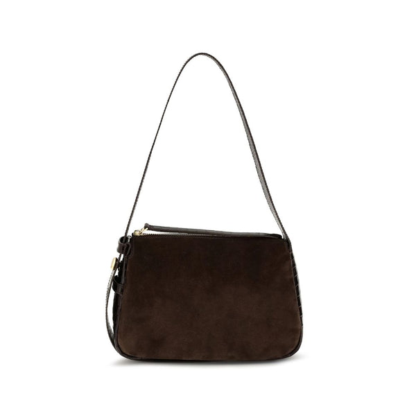 Tory Burch Brown Suede Leather Shoulder Bag