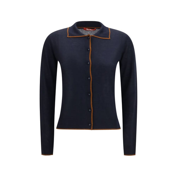 Max Mara Blue Silk Cardigan