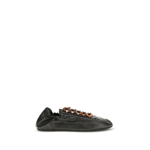 Prada Black Lamb Ovis Aries Athletic Sneakers