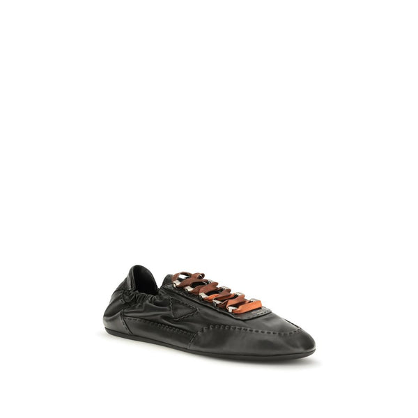 Prada Black Lamb Ovis Aries Athletic Sneakers