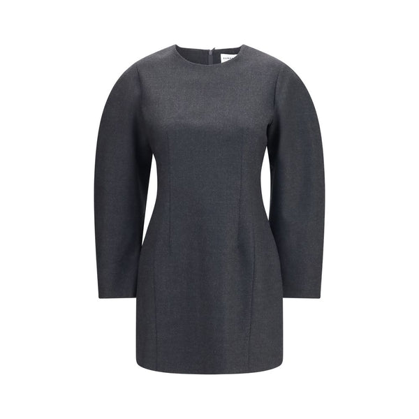 P.A.R.O.S.H. Gray Wool Oves Aries Casual Dress