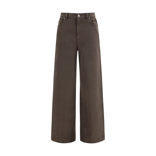P.A.R.O.S.H. Brown Cotton Casual Pants