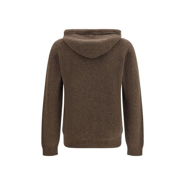 Roberto Collina Brown Wool Oves Aries Hoodie