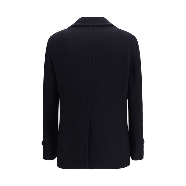 Tagliatore Blue Wool Oves Aries Coat