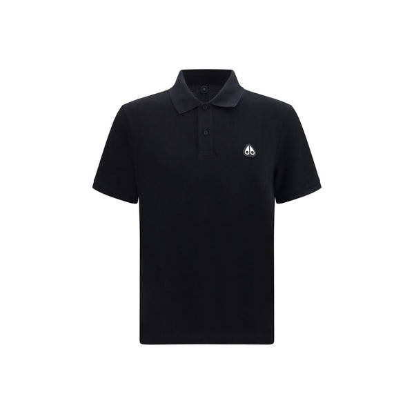 Moose Knuckles Black Cotton Polo Shirt