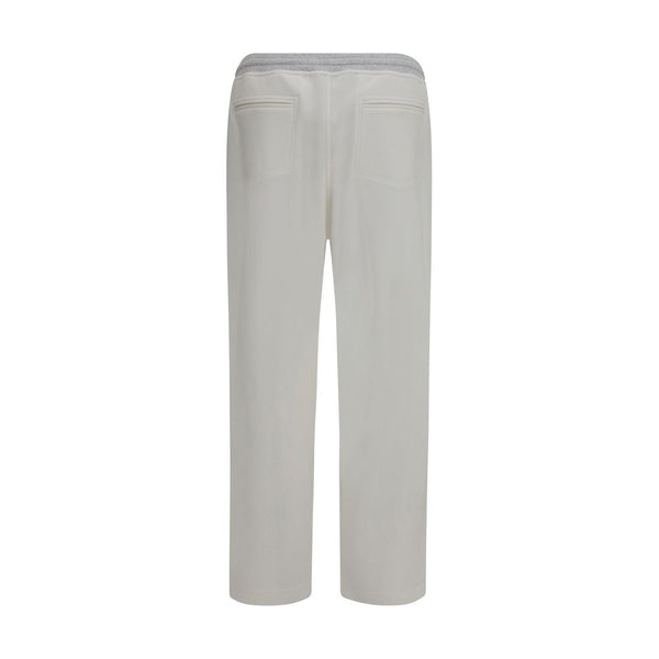 Brunello Cucinelli White Cotton Casual Pants