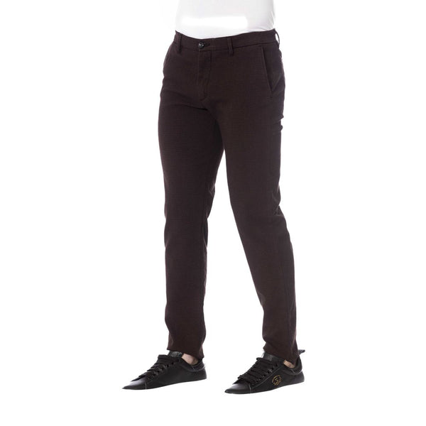 Trussardi Jeans Brown Cotton Men Trouser