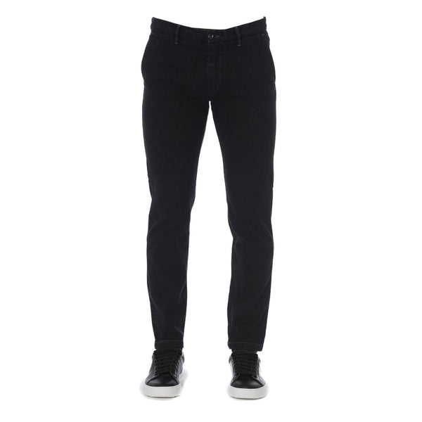 Trussardi Jeans Black Cotton Men Pants