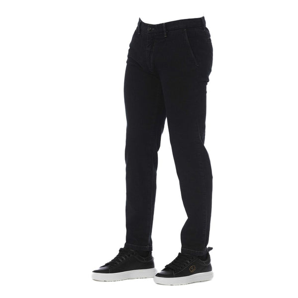 Trussardi Jeans Black Cotton Men Pants