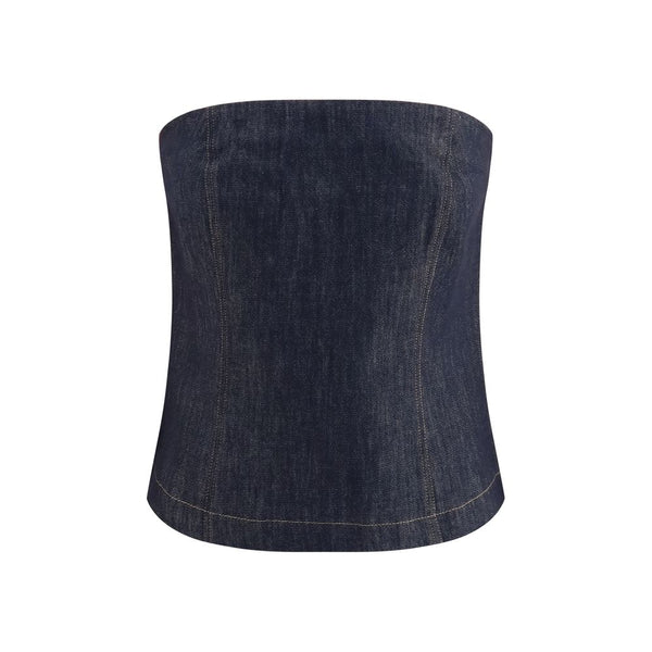 Brunello Cucinelli Blue Cotton Bodysuit