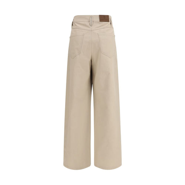 Brunello Cucinelli Beige Cotton Casual Pants