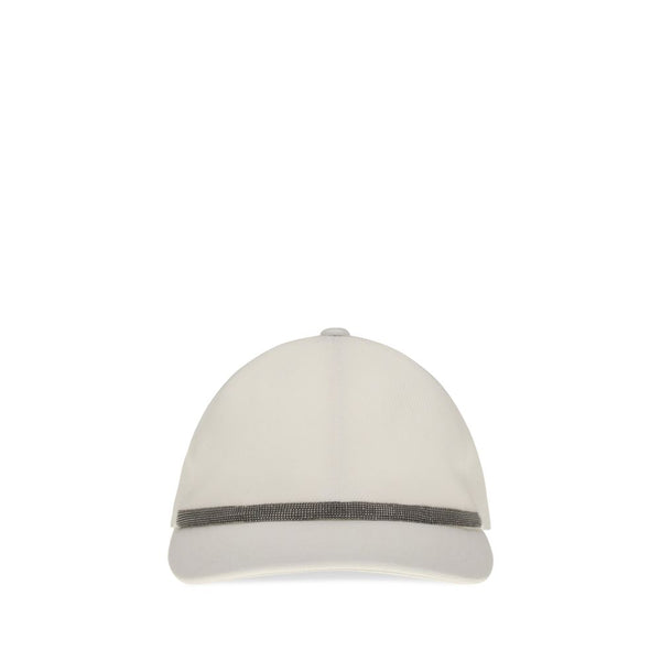 Brunello Cucinelli White Cotton Cap (Baseball Hat)
