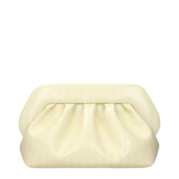 THEMOIRè Beige Leather Clutch Bag