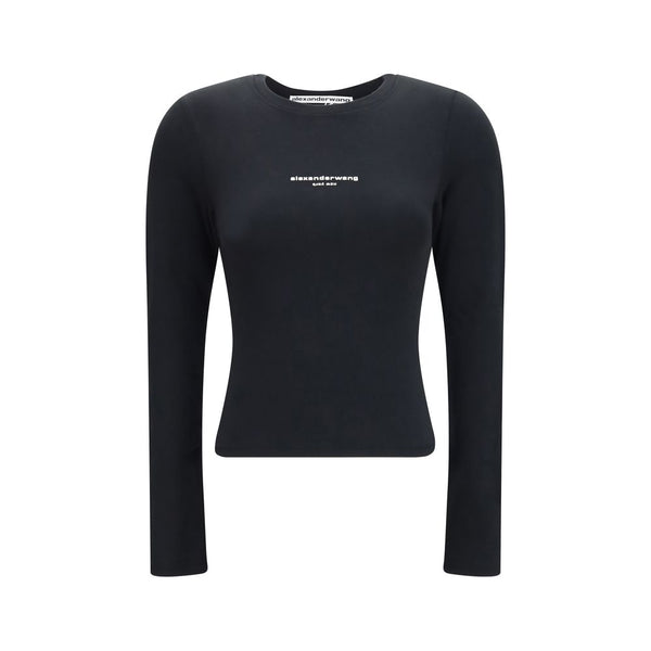 Alexander Wang Black Cotton Long Sleeve T-Shirt