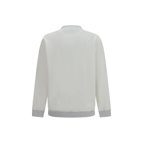 Brunello Cucinelli White Cotton Sweatshirt