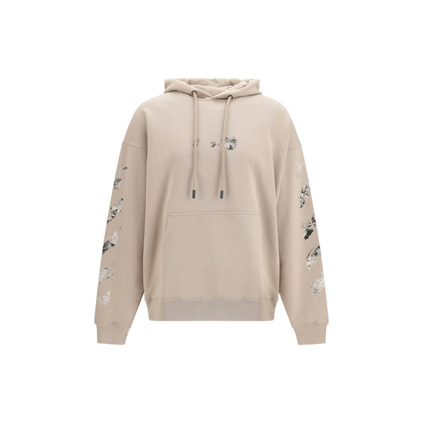 Off-White Beige Cotton Sweatshirt
