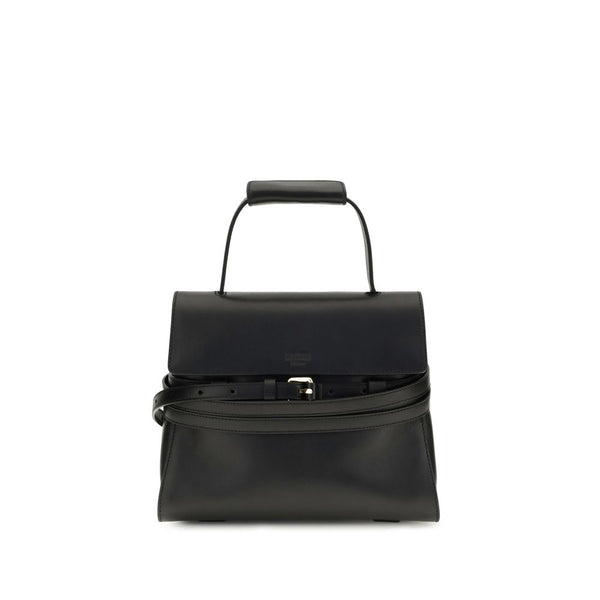 Moschino Black Calf Leather Bos Taurus Shoulder Bag