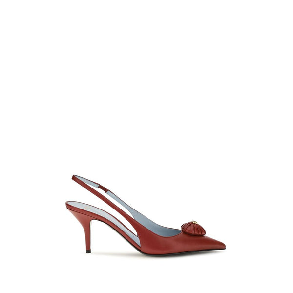 Valentino Garavani Red Calf Leather Bos Taurus High Heel Pumps