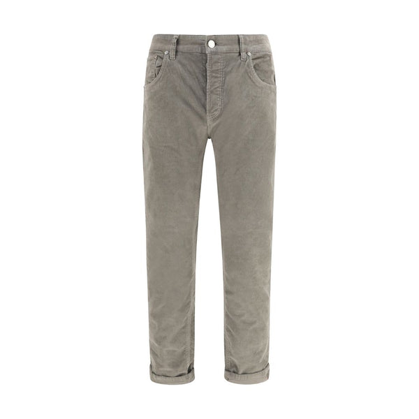 PT Torino Gray Cotton Casual Pants