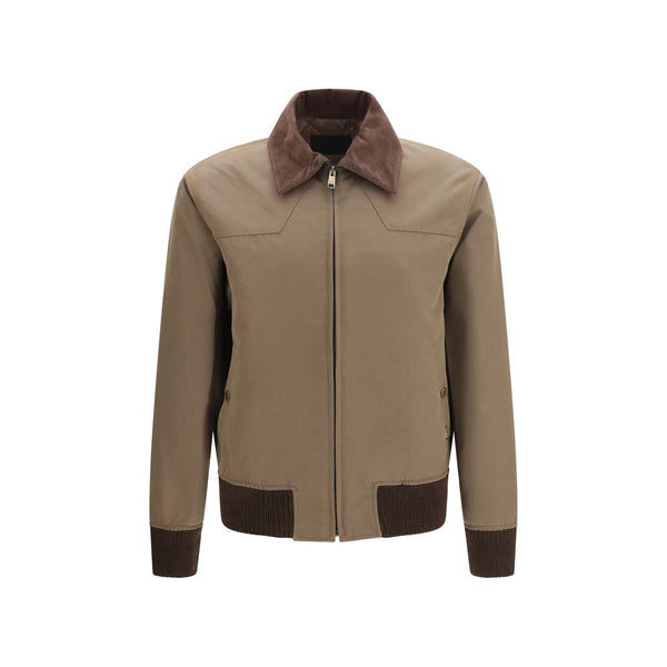 Prada Brown Cotton Full-Length Jacket