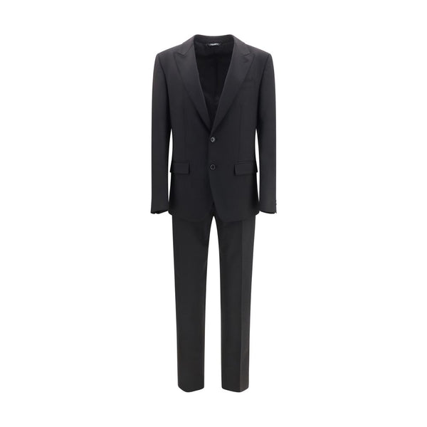 Dolce & Gabbana Black Wool Oves Aries Two-Piece Suit