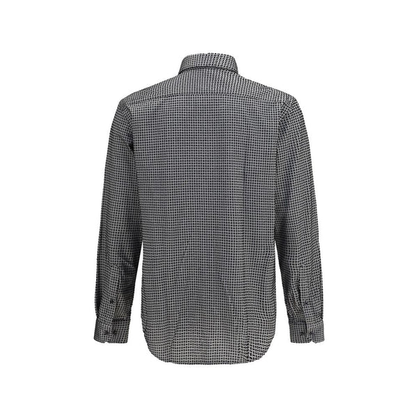 Giorgio Armani Gray Cotton Pattern Shirt