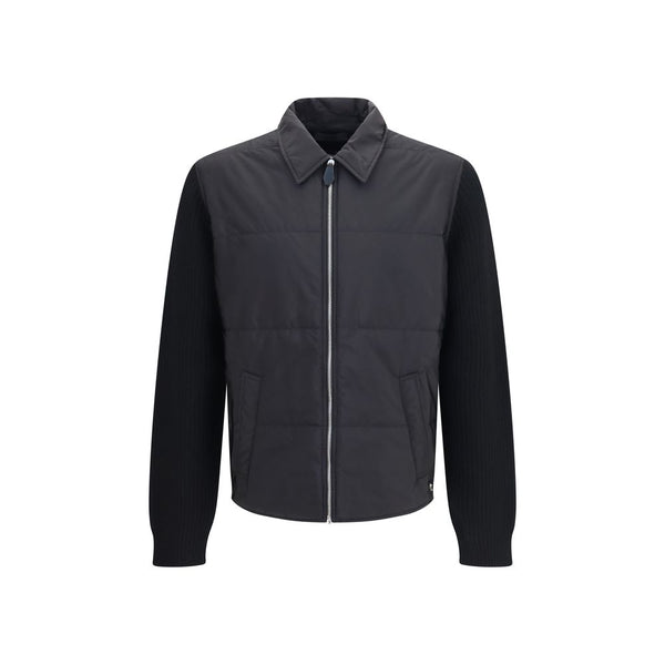 Prada Black Wool Oves Aries Full-Length Jacket