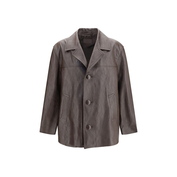 Prada Brown Lamb Leather Leather Jacket