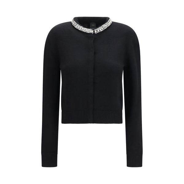 PINKO Black Wool Oves Aries Cardigan