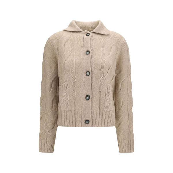 Allude Beige Cashmere Cardigan