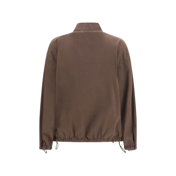 Miu Miu Brown Cotton Full-Length Jacket