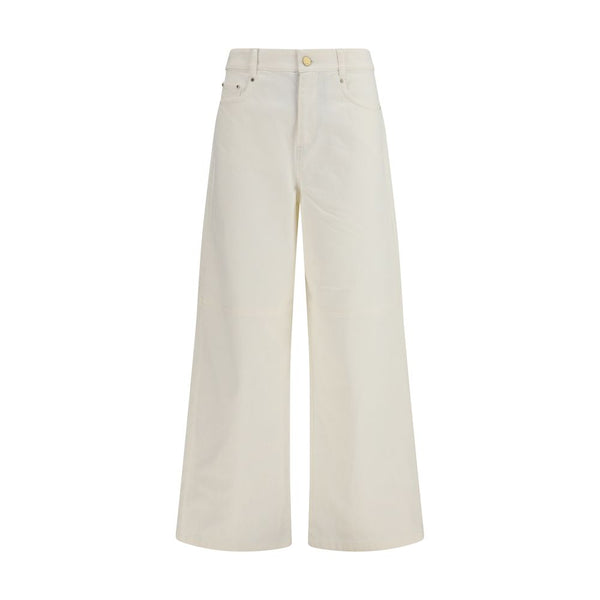 'S Max Mara White Cotton Casual Pants