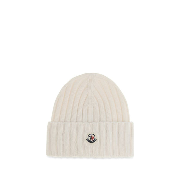 Moncler White Wool Oves Aries Beanie