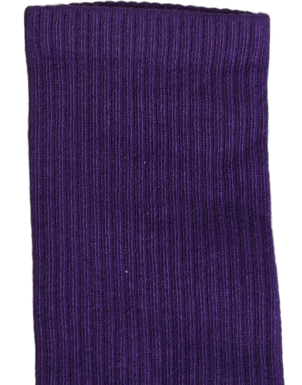 Dolce & Gabbana Violet Cotton Ribbed Mid Calf Women Accessory Socks
