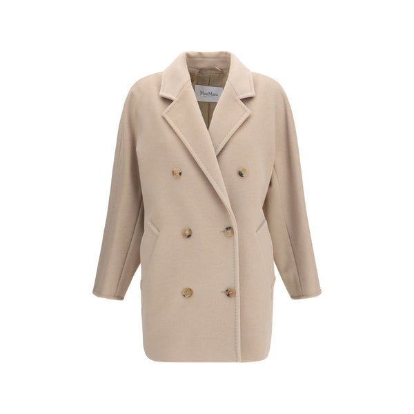 Max Mara Beige Wool Oves Aries Full-Length Jacket