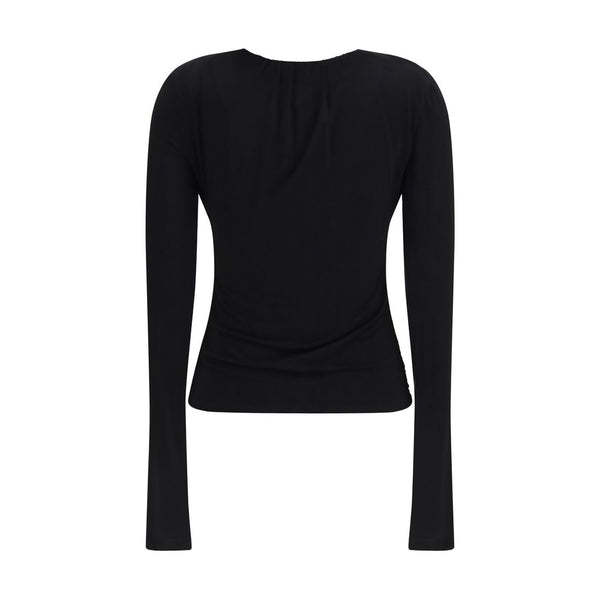Max Mara Black Viscose Dress Shirt