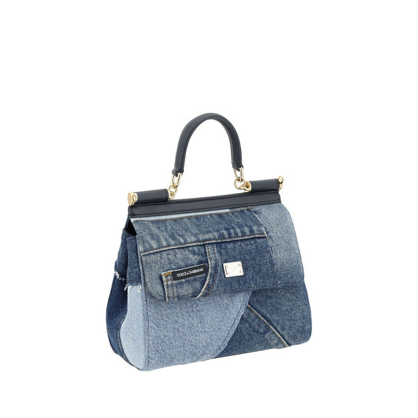 Dolce & Gabbana Blue Cotton Handbag