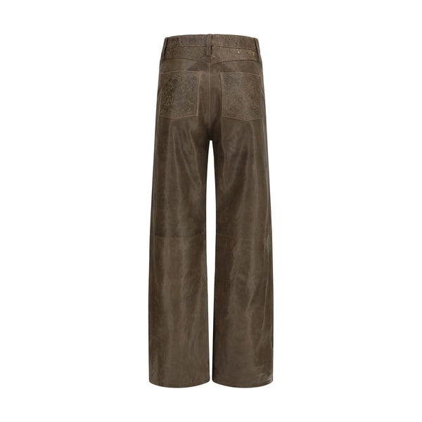 Golden Goose Brown Leather Pants