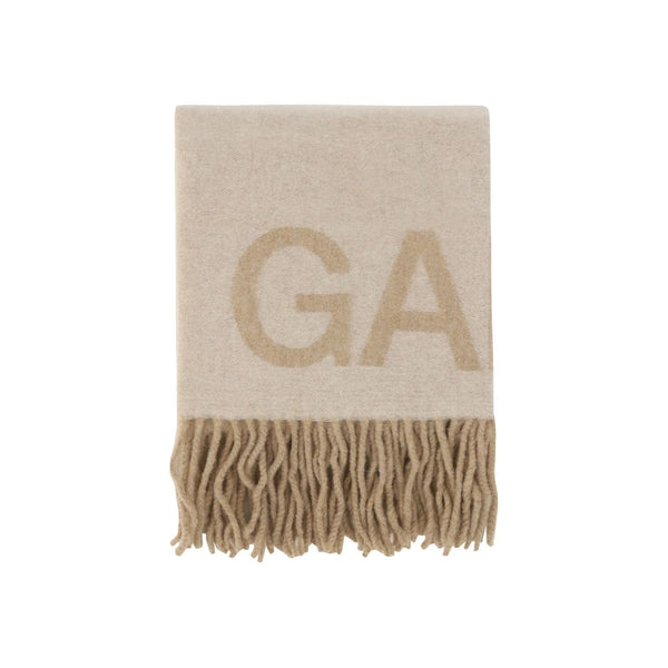 Ganni Beige Wool Oves Aries Scarf