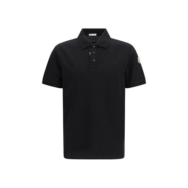 Moncler Black Cotton Polo Shirt
