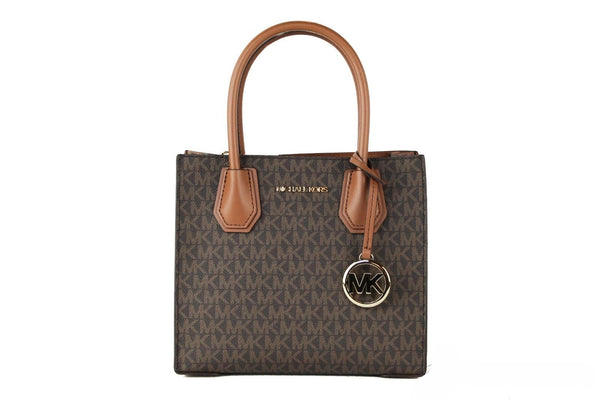 Michael Kors MICHAEL KORS Mercer 35S1GM9M2B Medium Logo And Leather Accordion Crossbody Bag In Brown
