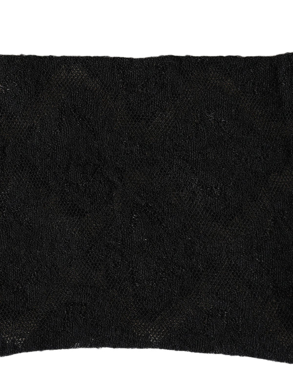Dolce & Gabbana Black Floral Nylon Stretch Mid Calf Socks