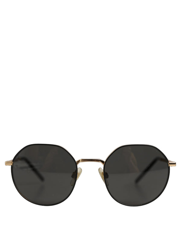 Dolce & Gabbana Gold Toned Metal Frame DG2286 Round Eyewear Sunglasses