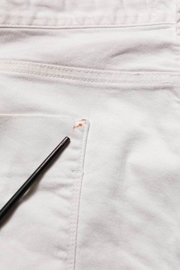 Costume National White Cotton Slim Pants Men Denim Jeans