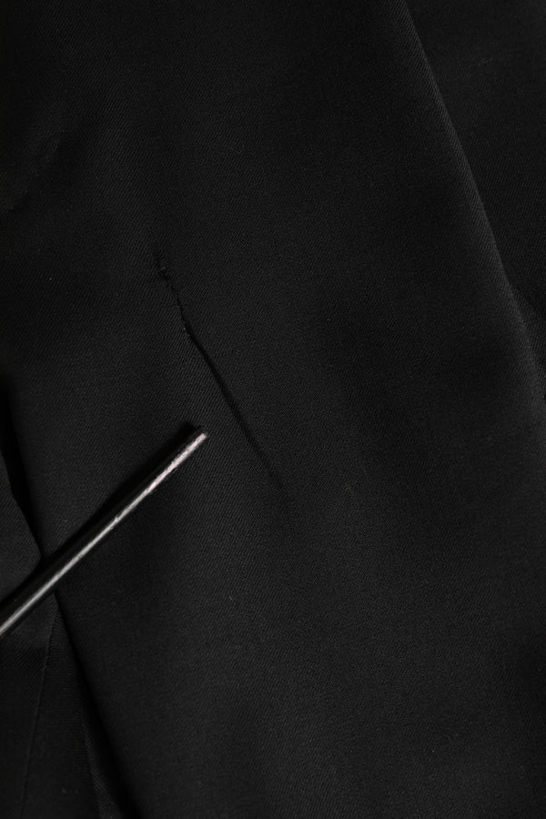 Dolce & Gabbana Black Wool Stretch Formal Dress Trouser