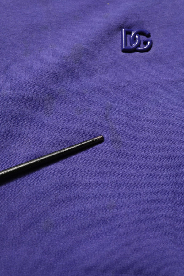 Dolce & Gabbana Violet Cotton Crew Neck Short Sleeve T-shirt