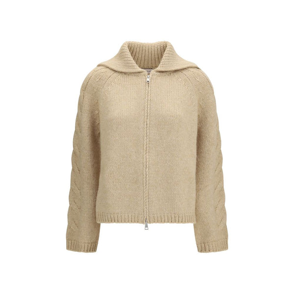 Moncler Beige Alpaca Vicugna Pacos Cardigan