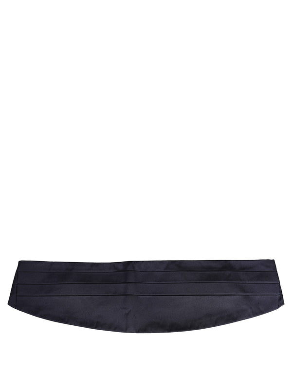 Dolce & Gabbana Dark Blue 100% Silk Belt Waist Cummerbund