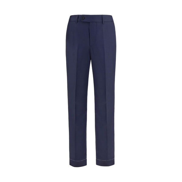 Brunello Cucinelli Blue Wool Oves Aries Dress Pants