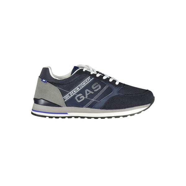 Gas Blue Polyurethane Mens Sneaker